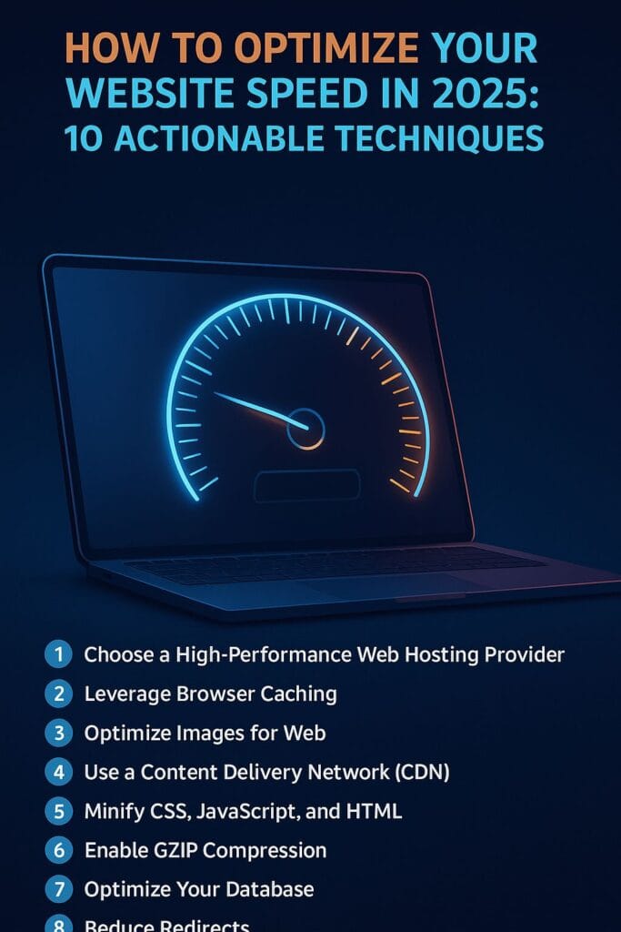 How to Optimize Your Website Speed in 2025 10 Actionable Techniques